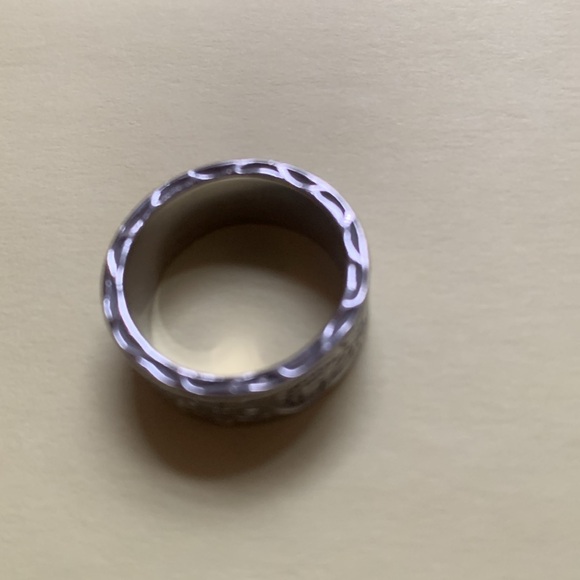 Sterling silver wide ring - Picture 5 of 9